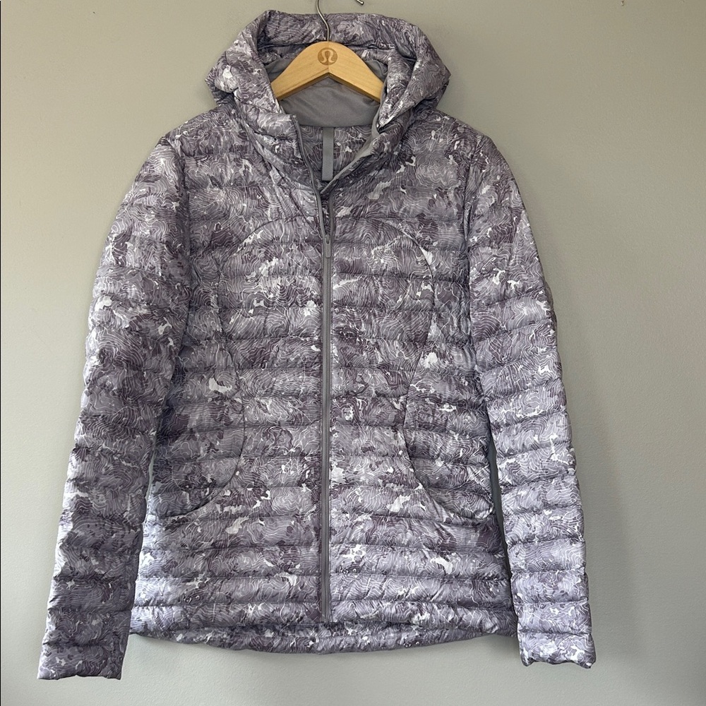 Lululemon Pack It Down Again Jacket Puffer Coat Sz 6 Elevation Pink Multi Purple